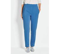 Schlupfhose GOLDNER "Kurzgröße Elegante 7/8-Schlupfhose SARA", Damen, Gr. 21, K-Gr, blau, Obermaterial: 50% Polyamid PA. 45% Viskose CV. 5% Elasthan EL., Hosen Schlupfhose, Ohne (57387535-21) blau