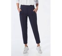 Schlupfhose GOLDNER "Kurzgröße Damen-Schlupfhose SARA mit Stretchkomfort", Damen, Gr. 21, K-Gr, blau (marine), Obermaterial: 50% Polyamid PA. 45% Viskose CV. 5% Elasthan EL., Hosen Schlupfhose (654592