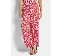 Schlupfhose GOLDNER "Weite Hose VERA aus Viskose-Satin", Damen, Gr. 40, N-Gr, rot (rot, weiß, gemustert), Obermaterial: 100% Viskose CV., Hosen Schlupfhose (39590323-40) rot, weiß, gemustert