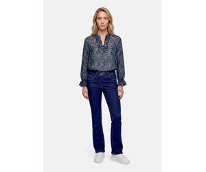 Weite Jeans BETTY BARCLAY "Damen mit aufgesetzten Taschen", Damen, Gr. 42, Normalgrößen, blau (dunkelblau), Obermaterial: 92% Baumwolle, 6% Elastomultiester, 2% Elasthan, skinny fit, Jeans (14483914-4