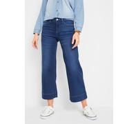 Weite Jeans BONPRIX, Damen, Gr. 44, N-Gr, blau (blau used (länge: regulär)), Denim/Jeans, Obermaterial: 73% Baumwolle, 24% Polyester, 3% Elasthan, loose fit, Jeans, Loose Fit Passform, 7/8 Länge, mit