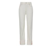 Weite Jeans BOSS ORANGE "Ada High Rise Slim Premium Damenmode", Damen, Gr. 32, N-Gr, beige (natural 101), Denim/Jeans, Obermaterial: 100% Baumwolle, unifarben, weit, Jeans Weite Jeans (49101202-32)