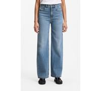 Weite Jeans BOSS ORANGE "MARLENE HR 12.0 Premium Damenmode", Damen, Gr. 30, Länge 34, light, pastel blau 452, Denim/Jeans, Obermaterial: 91% Baumwolle, 9% Hanf, weit lang, Jeans, mit hohem Bund, Wide