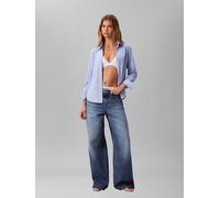 Weite Jeans CALVIN KLEIN JEANS, Damen, Gr. 27, Länge 30, classon blau, Denim/Jeans, Obermaterial: 100% Baumwolle, relaxed fit normal, Jeans, Wide-leg-Passform (93961334-27) classon blau