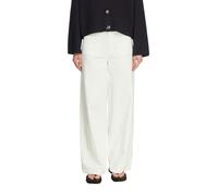 Weite Jeans COMMA, Damen, Gr. 46, N-Gr, weiß, Denim/Jeans, Obermaterial: 90% Baumwolle, 9% Polyester, 1% Elasthan, unifarben, weit lang, Jeans, mit Taschen (26171739-46) weiß