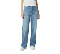 Weite Jeans, Damen, Gr. 40, N-Gr, mid blau used, Denim/Jeans, Obermaterial: 82% Baumwolle, 12% Lyocell, 5% Elastomultiester, 1% sonstige Fasern, COMMA CASUAL IDENTITY, relaxed fit lang, Jeans Weite Je