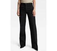 Weite Jeans G-STAR "Jeans Judee Straight", Damen, Gr. 32, Länge 30, schwarz (pitch schwarz), Denim/Jeans, Obermaterial: 99% Baumwolle, 1% Elasthan, straight fit normal, Jeans Weite Jeans (35984037-32)