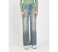 Weite Jeans GANG "94AMELIE WIDE", Damen, Gr. 30, N-Gr, blau (soft dirty), Denim/Jeans, Obermaterial: 97% Baumwolle, 1% Elasthan, 1% Elastomultiester, 1% sonstige Fasern, weit lang, Jeans (83429746-30)