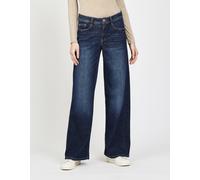 Weite Jeans GANG "94AMELIE WIDE", Damen, Gr. 32, N-Gr, blau (true shady), Denim/Jeans, Obermaterial: 92% Baumwolle, 6% Elastomultiester, 2% Elasthan, weit lang, Jeans (53322108-32) true shady