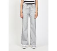 Weite Jeans GANG "94AMELIE WIDE", Damen, Gr. 33, N-Gr, grau (silber grau wash), Denim/Jeans, Obermaterial: 81% Baumwolle, 17% Polyester, 2% Elasthan, unifarben, weit lang, Jeans, mit geradem Beinverla
