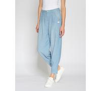 Weite Jeans GANG "GANG Jeans Balloon 94SILVIA", Damen, Gr. 27, Normalgrößen, blau (denim hellblau), 85% Baumwolle, 15% Leinen, Jeans (48710853-27) denim hellblau