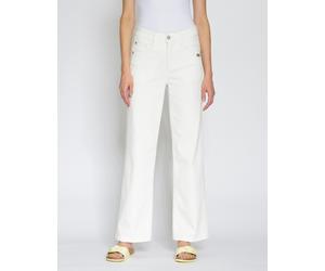 Weite Jeans GANG "GANG Jeans Wide Fit 94AMELIE WIDE", Damen, Gr. 28, weiß, Denim/Jeans, 81% Baumwolle, 17% Polyester, 2% Elasthan, Jeans (42344425-28) weiß