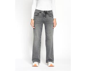 Weite Jeans GANG "GANG Jeans Wide Fit 94AMELIE WIDE", Damen, Gr. 30, grau denim, Stoff, 86% Baumwolle, 12% Polyester, 2% Elasthan, Jeans (30920033-30) grau denim