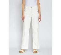 Weite Jeans GANG "GANG Jeans Wide Fit 94AMELIE WIDE", Damen, Gr. 31, Einheitsgröße, weiß, Denim/Jeans, 81% Baumwolle, 17% Polyester, 2% Elasthan, Jeans (42344425-31) weiß