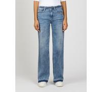 Weite Jeans GANG "GANG Jeans Wide Fit 94AMELIE WIDE FRINGE", Damen, Gr. 28, denim blau, Denim/Jeans, 96% Baumwolle, 2% Elastomultiester, 2% Elasthan, Jeans (45834668-28) denim blau