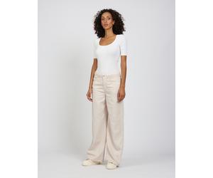 Weite Jeans GANG "GANG Jeans Wide Fit 94CARLOTTA", Damen, Gr. 25, weiß, Stoff, 65% Lyocell, 25% Baumwolle, 10% Leinen, Jeans (96872064-25) weiß