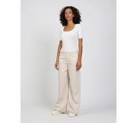 Weite Jeans GANG "GANG Jeans Wide Fit 94CARLOTTA", Damen, Gr. 30, weiß, 65% Lyocell, 25% Baumwolle, 10% Leinen, Jeans (96872064-30) weiß