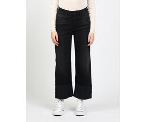 Weite Jeans GANG "GANG Jeans Wide Fit 94JETTE CULOTTE", Damen, Gr. 33, schwarz denim, Denim/Jeans, 90% Baumwolle, 4% Elasthan, 6% Polyester, Jeans (31247166-33) schwarz denim