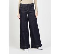 Weite Jeans GANG "GANG Jeans Wide Fit 94POPPY PALAZZO", Damen, Gr. 32, blau (denim blau), Denim/Jeans, 98% Baumwolle, 2% Elasthan, Jeans (96492353-32) denim blau