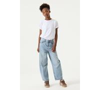 Weite Jeans GARCIA, Mädchen, Gr. 158, N-Gr, blau (light used), Denim/Jeans, Obermaterial: 100% Baumwolle, unifarben, weit lang, Jeans, im Five-Pocket Style (28825904-158) light used