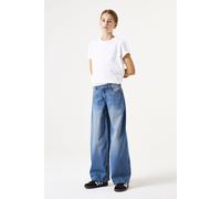 Weite Jeans GARCIA, Mädchen, Gr. 170, N-Gr, blau (medium used 5469), Denim/Jeans, Obermaterial: 100% Baumwolle, unifarben, weit knöchellang, Jeans, im Five-Pocket Style for GIRLS (41843415-170) medium