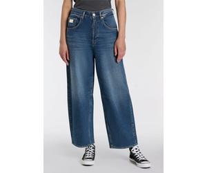 Weite Jeans HERRLICHER "Barrow Denim", Damen, Gr. 32, N-Gr, iconic, Denim/Jeans, Obermaterial: 99% Baumwolle, 1% Elasthan, lang, Jeans, im O-Shape (21220233-32) iconic
