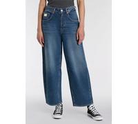 Weite Jeans HERRLICHER "Barrow Denim", Damen, Gr. 34, N-Gr, iconic, Denim/Jeans, Obermaterial: 99% Baumwolle, 1% Elasthan, lang, Jeans, im O-Shape (21220233-34) iconic