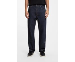 Weite Jeans HUGO "Nate", Herren, Gr. 33, Länge 34, blau (dunkelblau403), Denim/Jeans, Obermaterial: 100% Baumwolle, unifarben, weit lang, Jeans, Baggy Fit, reine Baumwolle (63032766-33) dunkelblau403
