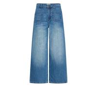 Weite Jeans ICHI "Casual Hose IHPAMMY", Damen, Gr. 30, N-Gr, blau (medium blau), Obermaterial: 100% Baumwolle CO., Hosen (94809404-30) medium blau