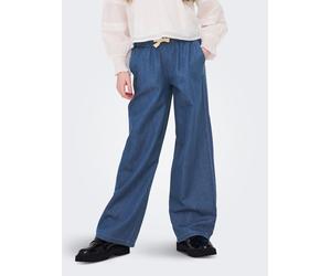 Weite Jeans KIDS ONLY "KOGBEA PALAZZO DNM PANT GUA NOOS", Mädchen, Gr. 122, N-Gr, medium blau denim, Denim/Jeans, Obermaterial: 65% Baumwolle, 35% Lyocell, unifarben, relaxed fit lang, Jeans (46829150