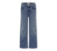 Weite Jeans KIDS ONLY "KOGMADISON BLUSH WIDE DNM CRO37 NOOS", Mädchen, Gr. 164, N-Gr, blau (medium blau denim), Denim/Jeans, Obermaterial: 72% Baumwolle, 20% Polyester, 6% Elastomultiester, 2% Elastha
