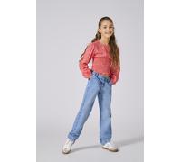 Weite Jeans KIDS ONLY "KOGMADISON BLUSH WIDE LBD DNM NOOS", Mädchen, Gr. 146, N-Gr, blau (light blau denim), Denim/Jeans, Obermaterial: 92% Baumwolle, 6% Elastomultiester, 2% Elasthan, unifarben, Jean