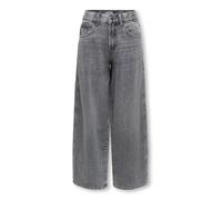 Weite Jeans KIDS ONLY "KOGTAYLOR HW BARREL DNM PIM828 NOOS", Mädchen, Gr. 152, N-Gr, grau (medium grau denim), Denim/Jeans, Obermaterial: 100% Baumwolle, unifarben, loose fit lang, Jeans, Baumwollmisc