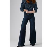 Weite Jeans LEVI'S "Jeans 318 SHAPING", Damen, Gr. 30, Länge 32, blau (chances are), Denim/Jeans, Obermaterial: 80% Baumwolle, 19% Polyester, 1% Elasthan, weit knöchellang, Jeans, im Five-Pocket Style