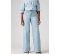 Weite Jeans LEVI'S "Jeans 318 SHAPING", Damen, Gr. 30, Länge 34, blau (tall glass), Denim/Jeans, Obermaterial: 80% Baumwolle, 19% Polyester, 1% Elasthan, unifarben, weit knöchellang, Jeans, im Five-Po