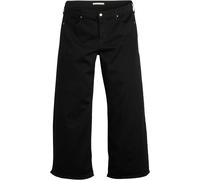 Weite Jeans LEVI'S PLUS "PL 318 SHAPING WIDE LEG", Damen, Gr. 20 (52), Länge 34, soft schwarz, Denim/Jeans, Obermaterial: 78% Baumwolle, 21% Polyester, 1% Elasthan, weit knöchellang, Jeans Weite Jeans