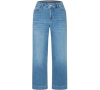 Weite Jeans MAC "DREAM culotte", Damen, Gr. 38, N-Gr, commercial summer blau, Denim/Jeans, Obermaterial: 75% Baumwolle, 12% Modal, 9% Polyester, 4% Elasthan, unifarben, regular fit 7/8-Länge, Jeans We
