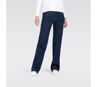 Weite Jeans MAC "Dream Wide authentic", Damen, Gr. 46, Länge 34, blau (fashion rinsed34), Denim/Jeans, Obermaterial: 90% Baumwolle, 7% Elastomultiester, 3% Elasthan, unifarben, straight fit lang, Jean