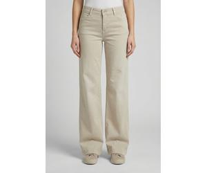 Weite Jeans MAC "DREAM WIDE", Damen, Gr. 38, Länge 34, beige (smoothly beige), Denim/Jeans, Obermaterial: 75% Baumwolle, 12% Modal, 9% Polyester, 4% Elasthan, figurumspielend knöchellang, Jeans, mit w