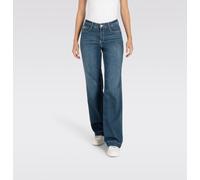 MAC Wide Leg Jeans mit Eingrifftaschen Modell 'Dream' in Dunkelblau, Größe 40/30