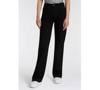 Weite Jeans MAC "WIDE", Damen, Gr. 36, Länge 34, schwarz (schwarz, schwarz), Denim/Jeans, Obermaterial: 89% Baumwolle, 8% Polyester, 3% Elasthan, bequem, Jeans (82177335-36) schwarz, schwarz