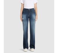 Weite Jeans MAC "WIDE", Damen, Gr. 40, Länge 32, moonlight destroyed, Denim/Jeans, Obermaterial: 91% Baumwolle, 7% Elastomultiester, 2% Elasthan, unifarben, Destroyed-Effekte, casual, weit knöchellang