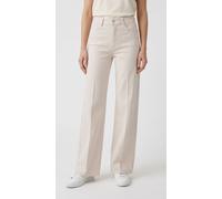 Weite Jeans MAC "WIDE", Damen, Gr. 42, Länge 30, beige (antique weiß), Denim/Jeans, Obermaterial: 97% Baumwolle, 3% Elasthan, unifarben, weit knöchellang, Jeans Weite Jeans, im Five-Pocket Style, Tops