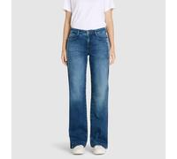 Weite Jeans MAC "WIDE", Damen, Gr. 42, Länge 34, super authentic wash, Denim/Jeans, Obermaterial: 91% Baumwolle, 7% Elastomultiester, 2% Elasthan, unifarben, weit knöchellang, Jeans, im Five-Pocket St
