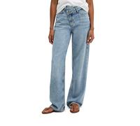 Weite Jeans MARC O'POLO "aus Lyocell-Leinen-Baumwolle-Mix", Damen, Gr. 27, Länge 32, light blau, Obermaterial: 61% Lyocell, 20% Leinen, 19% Baumwolle, unifarben, loose fit lang, Jeans (31035345-27) li
