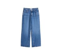 Weite Jeans MARC O'POLO "aus Lyocell-Organic-Cotton-Mix", Damen, Gr. 27, Länge 34, blau (medium blau), Obermaterial: 80% Lyocell, 20% Baumwolle, unifarben, normal, Jeans (99248428-27) medium blau