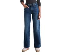 Weite Jeans MARC O'POLO "aus Organic-Cotton-Mix-Stretch", Damen, Gr. 29, Länge 32, dunkelblau, Obermaterial: 90% Baumwolle, 9% Polyester, 1% Elasthan, unifarben, loose fit normal, Jeans (78050331-29) 