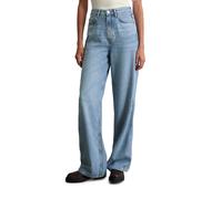 Weite Jeans MARC O'POLO "aus softem Lyocell-Baumwolle-Mix", Damen, Gr. 32, Länge 32, blau (light blau), Obermaterial: 76% Lyocell, 24% Baumwolle, unifarben, loose fit, Jeans (95911567-32) light blau