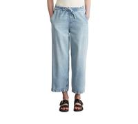 Weite Jeans MARC O'POLO "aus TENCEL™ Lyocell-Mix", Damen, Gr. M, Normalgrößen, blau (bright blau), Obermaterial: 76% Lyocell, 24% Baumwolle, unifarben, weit knöchelfrei, Jeans (91226154-M) bright blau