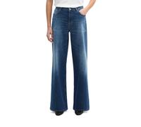 Weite Jeans MARC O'POLO, Damen, Gr. 27, Länge 32, cashmere dunkelblau wash, Denim/Jeans, Obermaterial: 92% Baumwolle, 6% Elastomultiester, 2% Elasthan, weit normal, Jeans, 5-Pocket, hohe Leibhöhe (860